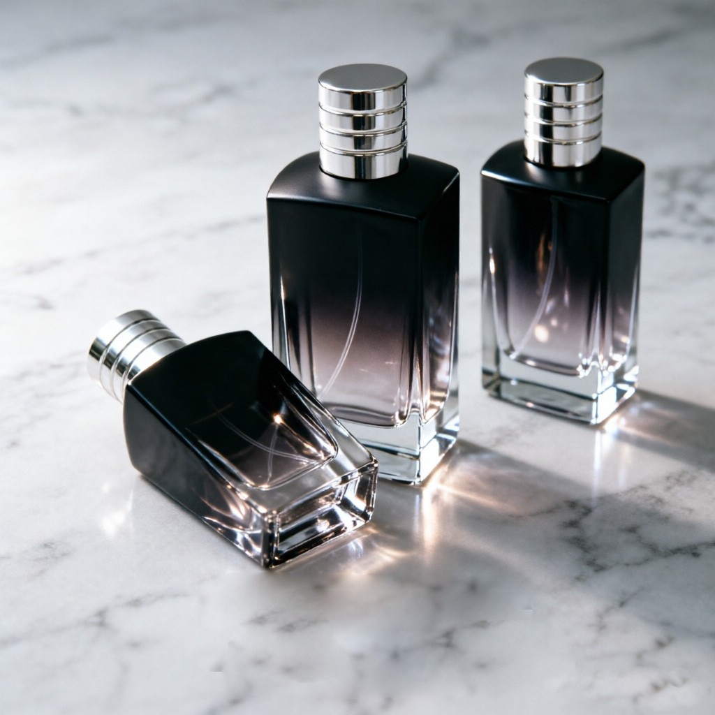 100ml Black Gradient Square Perfume Bottle
