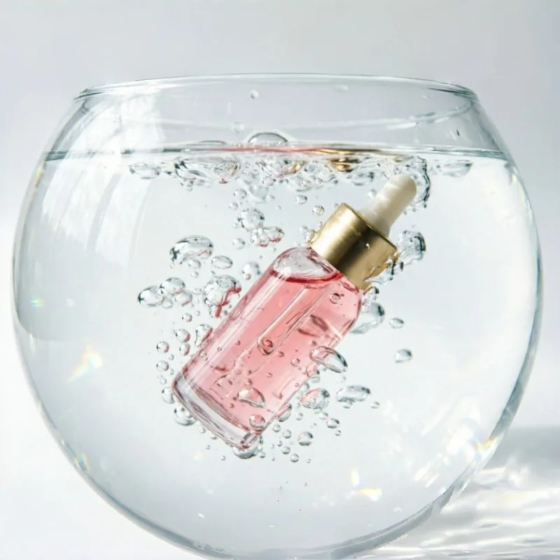 Pink Gradient Glass Essence Bottle