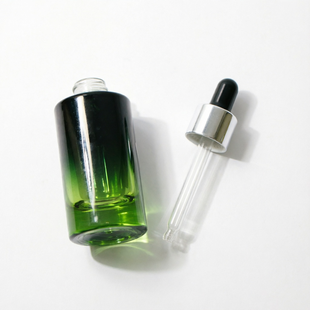 Green Gradient Glass Serum флакон