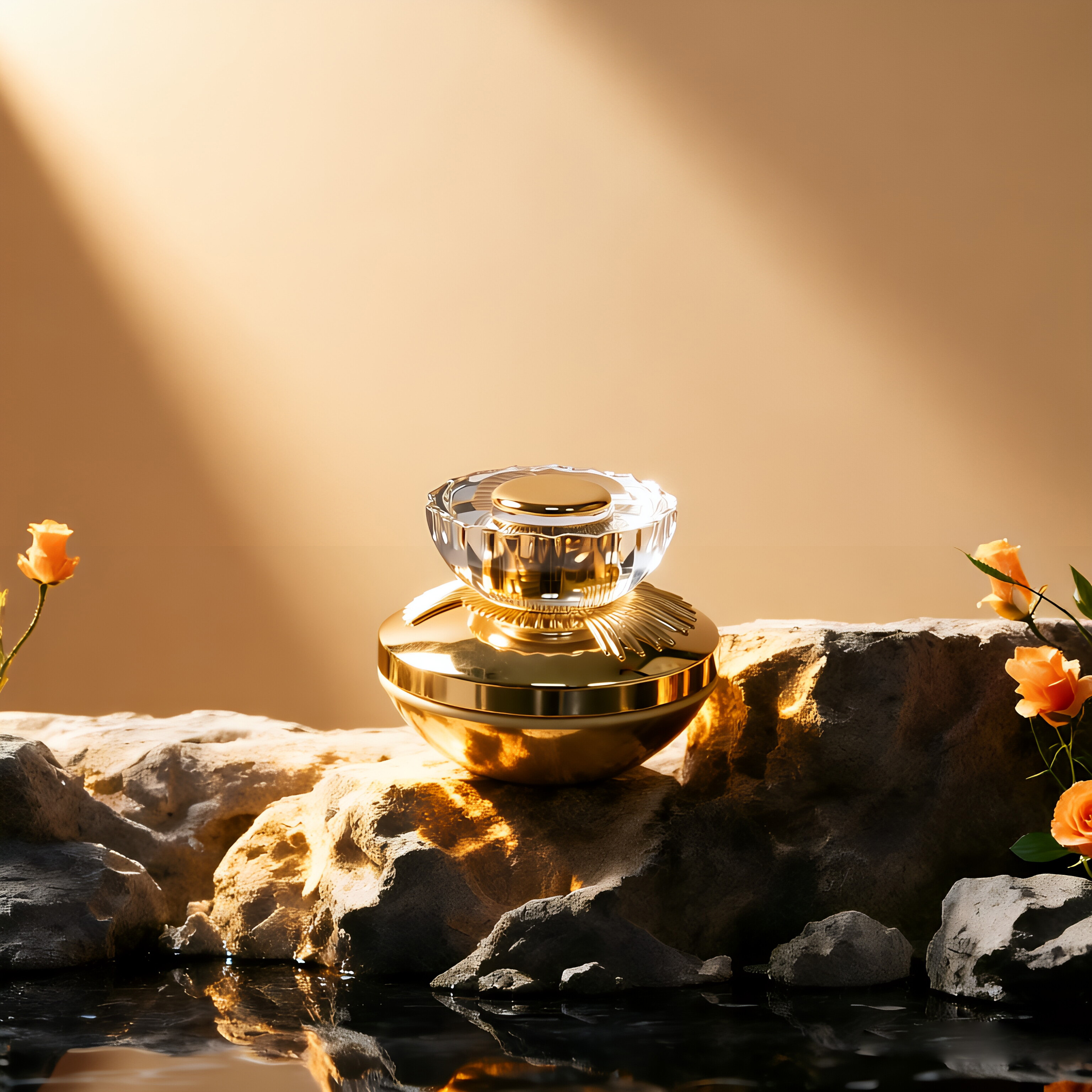 Luxury Gold Glass Essence şişe