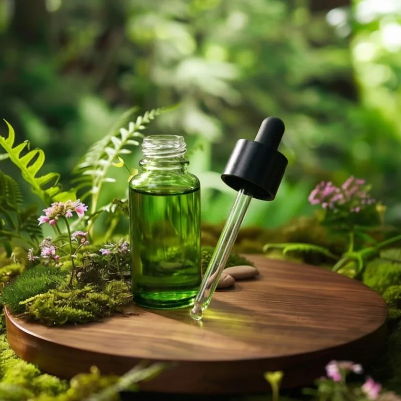 Mini Green 유리 스포이드 병 5ml 10ml 15ml 30ml