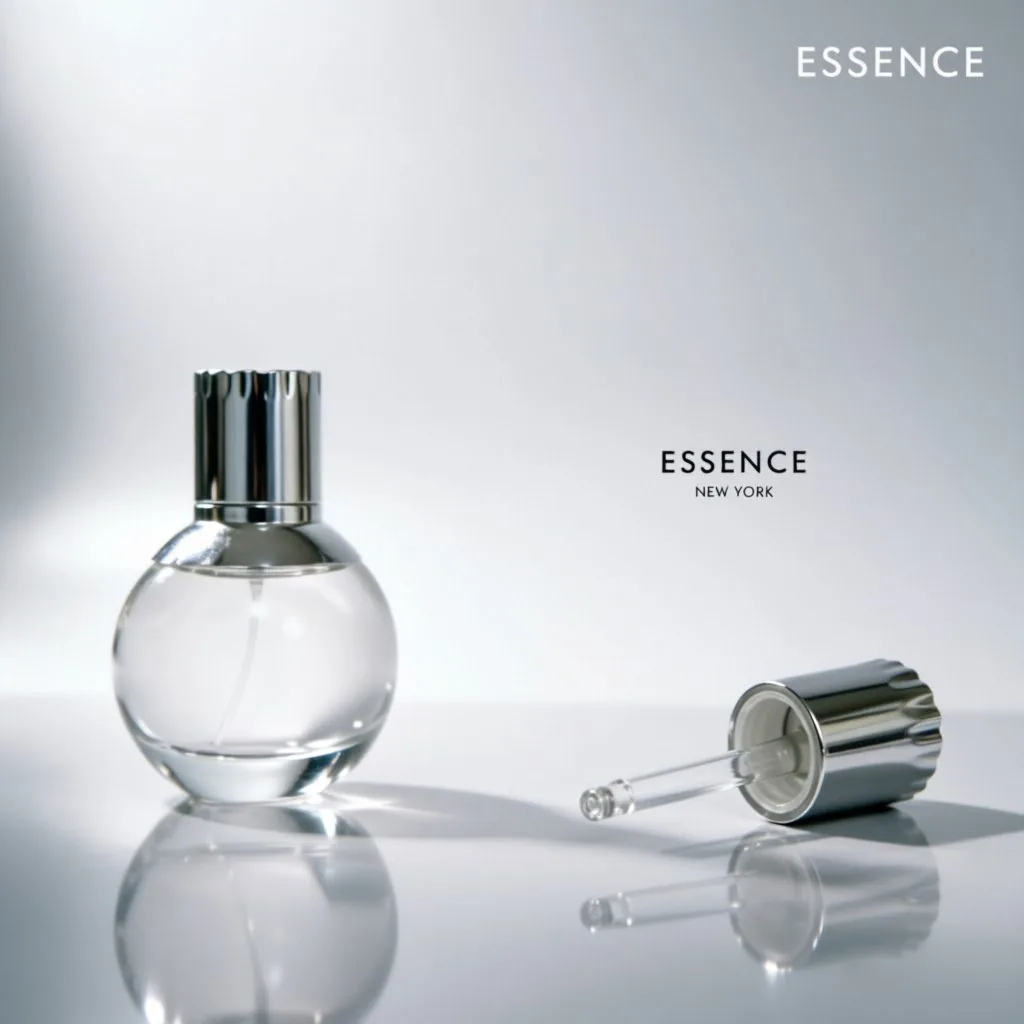 Round Glass Aromatherapy Bottle 포함 Silver Cap 30ml