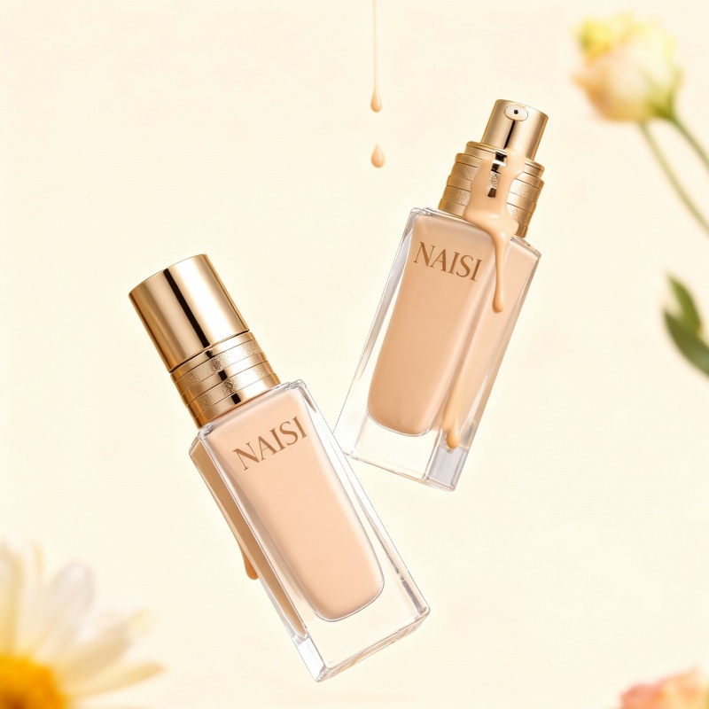 NS-F004 30ml Glass Square Clear Lotion Bottles