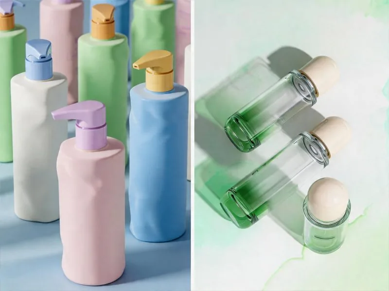 Bedeutet der Leichtgewichtsvorteil von recyceltem Kunststoff (PCR), dass die Position von Glas in Kosmetikverpackungen gefährdet ist?